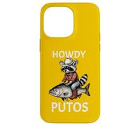 Howdy Cowboy Raccoon Riding Fish Funny Western Humor Apparel Carcasa para iPhone 14 Pro MAX