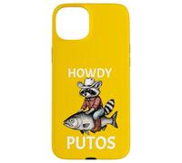 Howdy Cowboy Raccoon Riding Fish Funny Western Humor Apparel Carcasa para iPhone 15 Plus