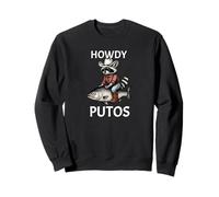 Howdy Cowboy Raccoon Riding Fish Funny Western Humor Apparel Sudadera