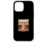 Howdy Fall Turkey Western Cowboy Thanksgiving Groovy Cowgirl Carcasa para iPhone 12 Pro MAX