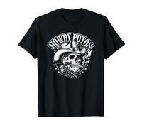 Howdy Putos Argot Español Western Cowboy Skeleton Camiseta