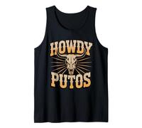 Howdy Putos - Bull Skull Country Cowboy Western Vibes Camiseta sin Mangas