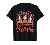 Howdy Valentine Funny Horses Día de San Valentín Camiseta