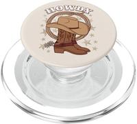 Howdy Vaquero Botas Sombrero Rodeo Country Western Texas PopSockets PopGrip para MagSafe