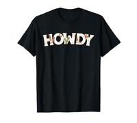 Howdy Western Cowboy Country Design Southern Rodeo Estética Camiseta