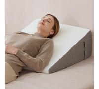 howhom Almohada de cuña con Parte Superior de Espuma para Dormir, Leer y Descansar, Almohada Triangular de Soporte Elevado de 8 Pulgadas para piernas y Soporte de Espalda con Funda Lavable