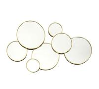 HowHomely Espejo de Pared 57 x 35 cm - Espejo Decorativo en diseño Elegante, Marco Dorado, Espejo Moderno, salón, Pasillo, Dormitorio, decoración de Pared