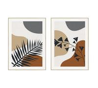 HowHomely Lienzo decorativo para pared, juego de 2 unidades, 71 cm, marco de madera de densidad media, diseño de plantas, para salón, dormitorio, decoración de pared