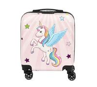 HowHomely | Maleta infantil cabina 3D 51 x 31 x 22 cm - Maleta de mano con ruedas, rígida, ligera, colorida, maleta de viaje para niños, vacaciones, avión, Rosa., 31 x 22 x 51 cm
