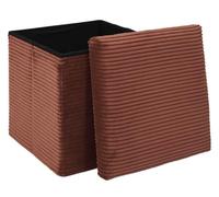 HowHomely Puf Taburete con espacio de almacenamiento, 38 x 38 x 38 cm, color rojo, caja de almacenamiento, plegable, acolchada, ideal para salón, dormitorio, pasillo, oficina o pasillo
