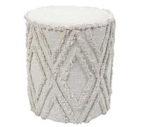 HowHomely Puff Pouffe - Taburete de suelo (37 x 37 x 41 cm), color beige - Moderno cojín de asiento y taburete decorativo para salón, dormitorio, pasillo o habitación infantil - compacto y versátil