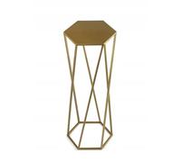 HowHomely Soporte de metal dorado para flores, 70 cm de alto, taburete sólido de forma hexagonal, soporte para plantas estilo loft para decoración de interiores
