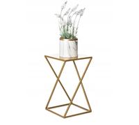 HowHomely Soporte de metal moderno para plantas, soporte para flores, 40 cm, color dorado