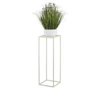 HowHomely Soporte de metal para flores, color crema, 70 cm de alto, sólido y resistente, taburete de metal para plantas, para decoración de salón, dormitorio u oficina