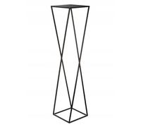 HowHomely Soporte para flores (100 cm, metal), color negro