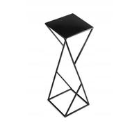 HowHomely Soporte para flores de metal 70 x 24 cm - Taburete sólido y minimalista - Soporte para plantas negro para la decoración del hogar como salón o dormitorio