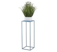 HowHomely Soporte para flores de metal azul de 70 cm de altura - Taburete para plantas sólido y robusto de metal - Soporte para plantas para la decoración en la sala de estar, dormitorio o oficina