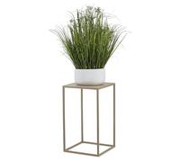 HowHomely Soporte para flores de metal beige de 40 cm de altura - Taburete para plantas sólido y robusto de metal - Soporte para plantas para la decoración en la sala de estar, dormitorio o oficina
