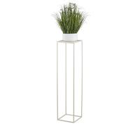 HowHomely Soporte para flores de metal color crema de 100 cm de altura - Taburete para plantas sólido y robusto de metal - Soporte para plantas para la decoración en el salón, dormitorio o oficina