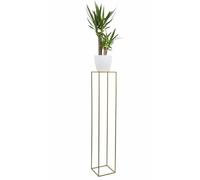 HowHomely Soporte para flores de metal dorado de 130 cm de altura - Taburete para plantas sólido y robusto de metal - Soporte para plantas para la decoración en la sala de estar, dormitorio u oficina