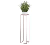 HowHomely Soporte para flores de metal rosa de 100 cm de altura - Taburete para plantas sólido y robusto de metal - Soporte para plantas para la decoración en la sala de estar, dormitorio u oficina
