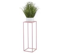 HowHomely Soporte para flores de metal rosa de 70 cm de altura - Taburete para plantas sólido y robusto de metal - Soporte para plantas para la decoración en el salón, dormitorio u oficina