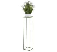 HowHomely Soporte para flores de metal verde, 100 cm de alto, sólido y resistente, taburete de metal para plantas, para decoración de salón, dormitorio u oficina