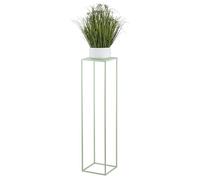 HowHomely Soporte para flores de metal verde azulado 100 cm de alto - Taburete para plantas sólido y robusto de metal - Soporte para plantas para la decoración en la sala de estar, dormitorio u