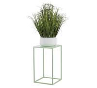 HowHomely Soporte para flores de metal verde azulado 40 cm de alto - Taburete para plantas sólido y robusto de metal - Soporte para plantas para la decoración en la sala de estar, dormitorio u oficina