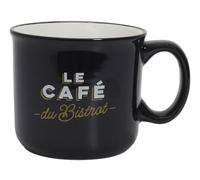 HowHomely | Taza de cerámica de 450 ml retro - blanco y verde rayas - taza de café grande en diseño vintage, taza de cerámica para café, té, capuchino