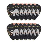 Howilath 12 púas de guitarra pesadas, perezoso, sigue tus sueños, púas de celuloide premium, aptas para guitarra eléctrica, acústica o bajo de 0,96 mm