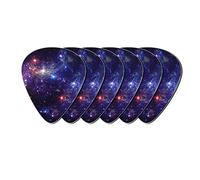 Howilath 6 púas de guitarra variedad, Galaxy Blue Starry Night ABS Heavy Cool Picks regalo perfecto para guitarra y amante de la guitarra pesada, púas premium de celuloide