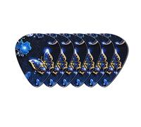 Howilath Blue Butterfly - Juego de 6 púas para guitarra (6 unidades, diseño de mariposas, luna estrellada, diseño de mariposas, 6 púas de armonía