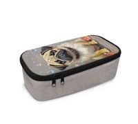 Howilath Estuche grande para niños para niñas de secundaria/primaria, estuche para lápices para estudiantes, estuche grande de papelería, Bulldog francés, 10.24"*4.49"*3.15, Mochila escolar