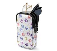 Howilath Funda doble para gafas de sol para mujer, soporte protector delgado de neopreno para bolso, mochila y almacenamiento de coche, Rainbow Paw, talla única