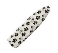 HOWILATH Funda para tabla de planchar con diseño de patas de perro, 110 x 35 cm, antideslizante, para decoración de tabla de planchar, accesorios con borde elástico, fácil de limpiar, S