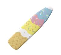 HOWILATH Funda para tabla de planchar con estampado de helados, 125 x 45 cm, con borde elástico, resistente a las quemaduras y manchas, fácil instalación, L