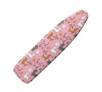 HOWILATH Fundas para tabla de planchar con diseño de perros, 122 x 38 cm, diseño de animales lindos, almohadillas universales para tabla de planchar con bordes elásticos, resistente a las manchas y al