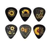 Howilath Impresión viva material del ABS del negro del girasol, para las guitarras eléctricas y de base acústicas