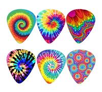 Howilath Juego de 6 púas de guitarra, colorido, regalo único para guitarras bajas, eléctricas y acústicas
