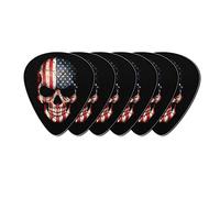 Howilath Juego de 6 púas de guitarra con diseño de bandera de EE. UU. para guitarras eléctricas acústicas y de base