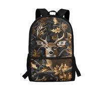 Howilath Mochila escolar para niños de 5 a 12 años, mochila ligera para escuela primaria/secundaria, Caza ciervo camuflaje bosque, 11.02"L x 5.12"W x 17.32"H