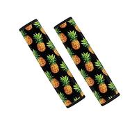 Howilath Piña negro impreso 2 unids/set cinturón de seguridad de coche comodidad almohadillas adulto cinturón de seguridad protector niños cinturón de seguridad correa cubierta