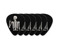 Howilath Rock & Roll Never Die - 6 púas de guitarra ABS de gran calibre ABS Heavy Cool Skull Rock Picks Regalo perfecto para guitarra y amante