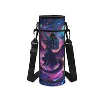 Howilath Space - Funda para botella de agua con correa para el hombro, Dragón espacial morado, Mochila para niños