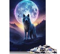 Howl At The Moon Puzzles Imposible,desafío for Adults Juego Educativo 1000 Piezas Obra De Arte De Juego De para Adultos, Regalos A Partir De 14 Años 1000pcs (38x26cm)