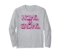 HOWL & Growl - Eslogan Divertido Manga Larga