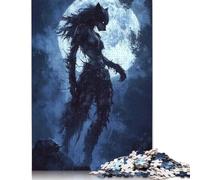 Howl of The Moonlit Huntress Puzzle Imposible,desafío for Adults Juego Educativo 1000 Piezas Obra De Arte De Juego De para Adultos Y Niños 1000pcs (75x50cm)