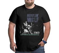 Howlin Wolf Big Size T Tshirts Camisetas y Tops Men's Summer tee Casual Round Neckline Short Sleeve T-Tshirts Camisetas y topss(Small)
