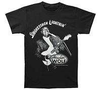 Howlin 'Wolf - Camiseta unisex de manga corta con cuello redondo para hombre, 100 % algodón, Negro, L